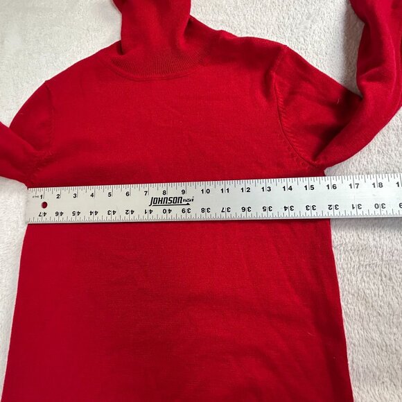 Classiques Entier Womens Red Extrafine Merino Wool Turtleneck Sweater Small - Picture 6 of 7